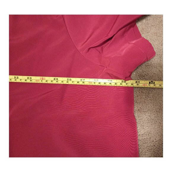 Roamans Dress 30W RED 2 Piece Set Midi Sleeveless Sheath & S/S Jacket/Shirt - Picture 7 of 11